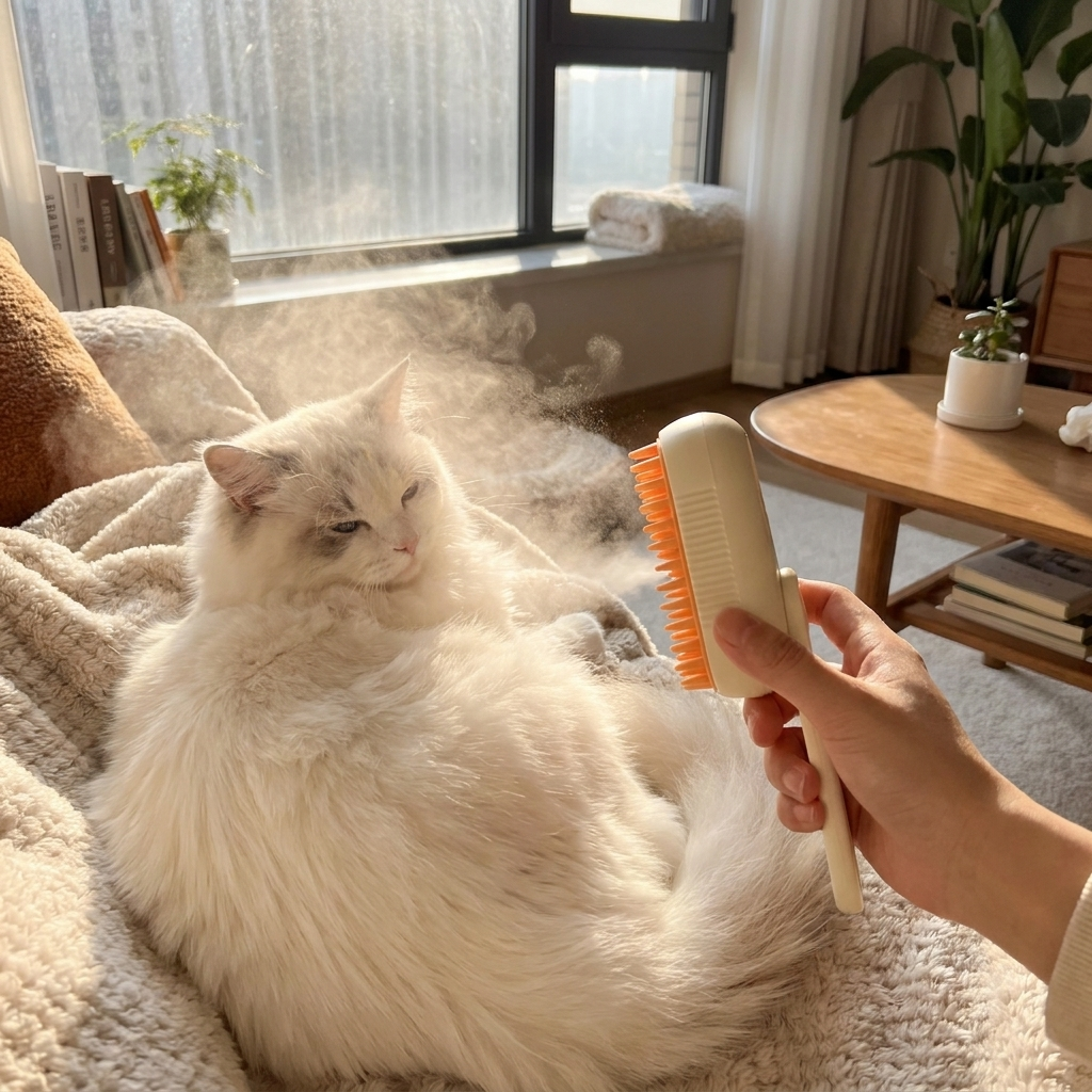 3-in-1 Pet Spray Grooming Brush for Dogs & Cats