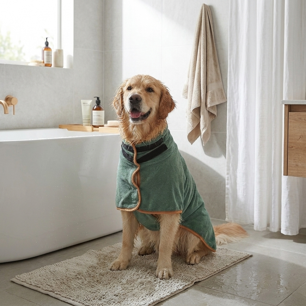 Quick-Dry Absorbent Pet Bathrobe