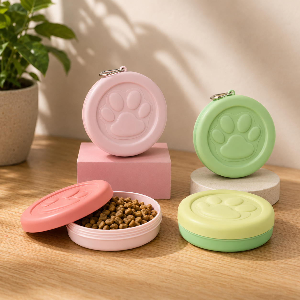 2-in-1 Portable Dog Travel Bowl