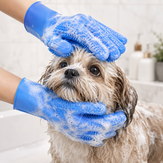 Pet Grooming Bathing Gloves