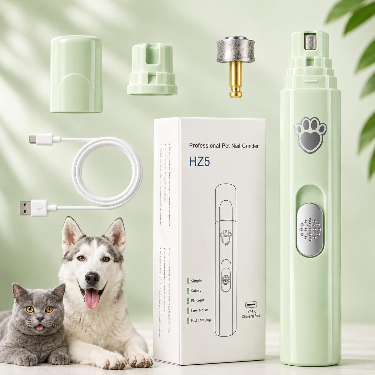 USB Rechargeable Electric Pet Nail Grinder