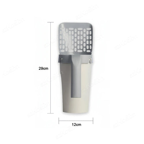 Cat Litter Scoop with Built-In Waste Bin & Bags