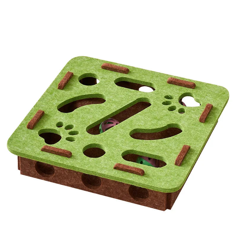Interactive Felt Cat Puzzle Tunnel Toy