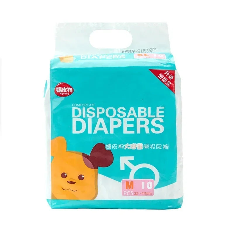 Disposable Dog Diapers (10-Pack)