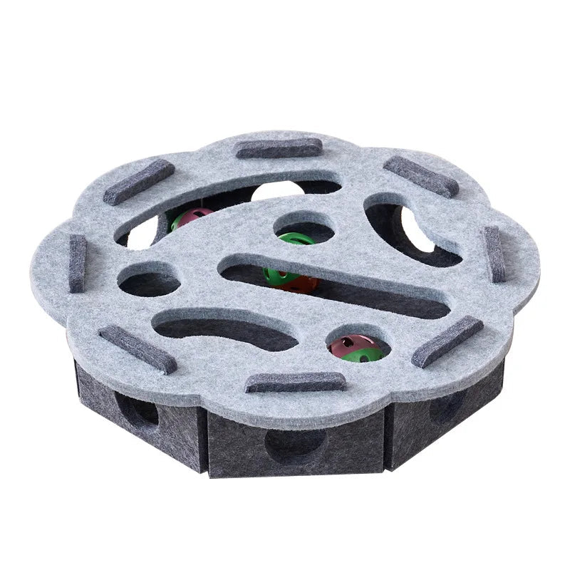 Interactive Felt Cat Puzzle Tunnel Toy