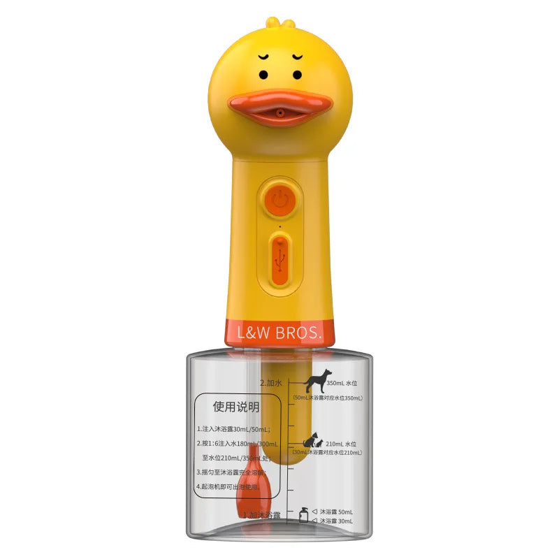 USB Rechargeable Electric Pet Foam Bath Sprayer