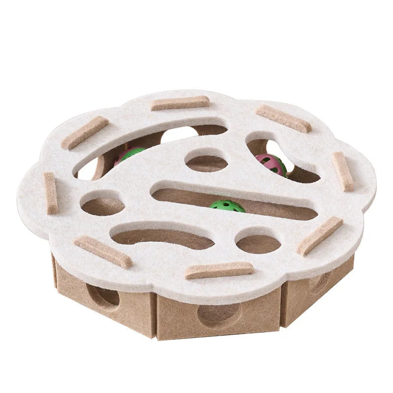 Interactive Felt Cat Puzzle Tunnel Toy