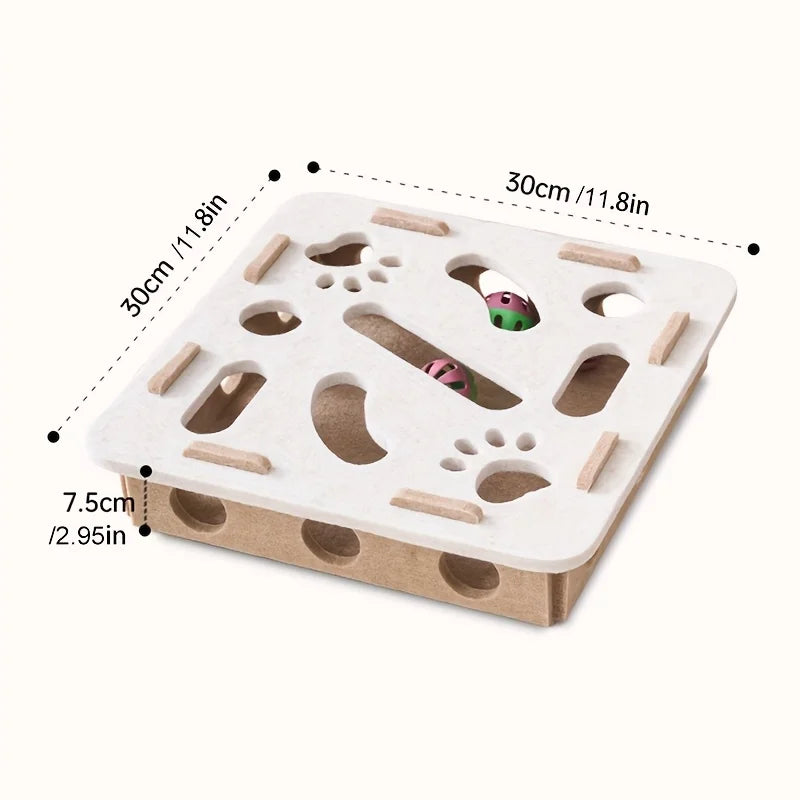 Interactive Felt Cat Puzzle Tunnel Toy