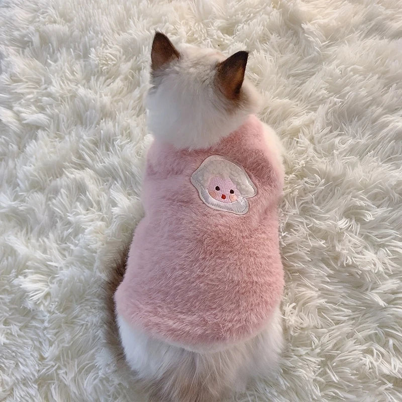 Warm Cat Sweater Vest for Winter