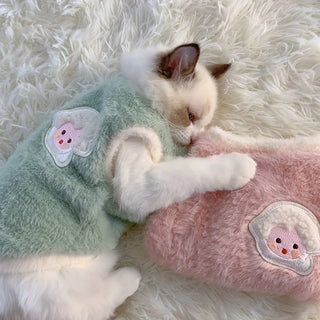 Warm Cat Sweater Vest for Winter