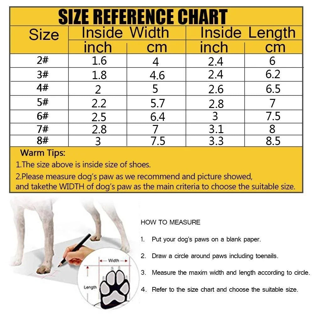 Waterproof Anti-Slip Dog Boots (4 Pack)