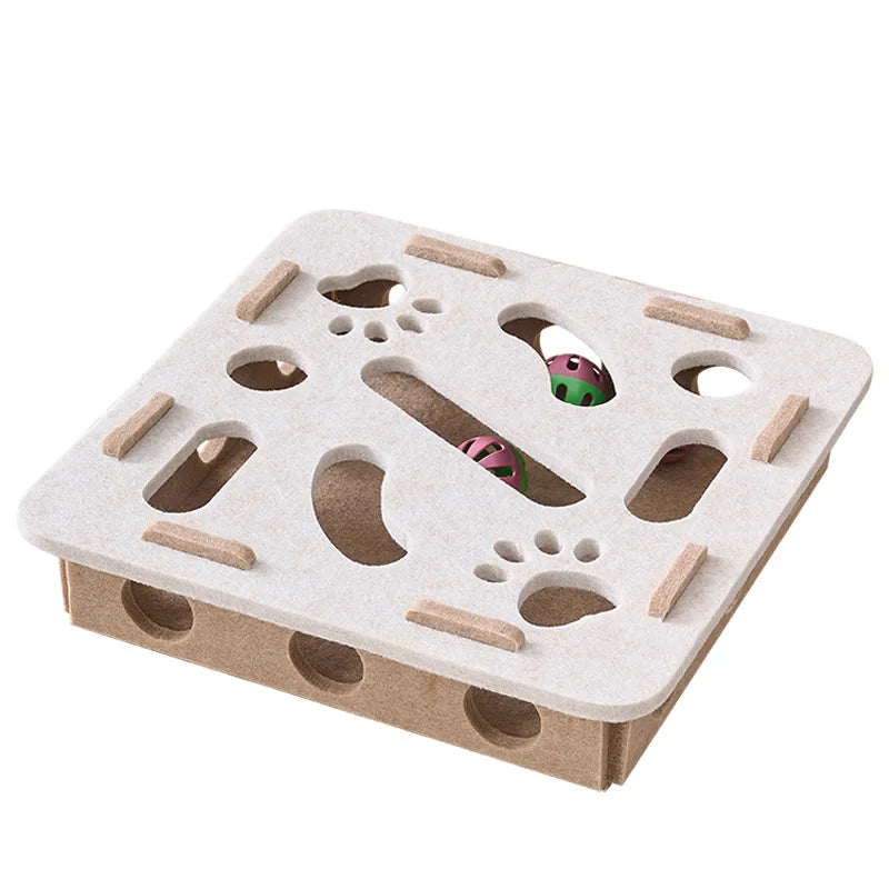 Interactive Felt Cat Puzzle Tunnel Toy