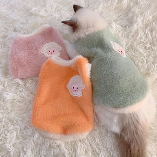 Warm Cat Sweater Vest for Winter