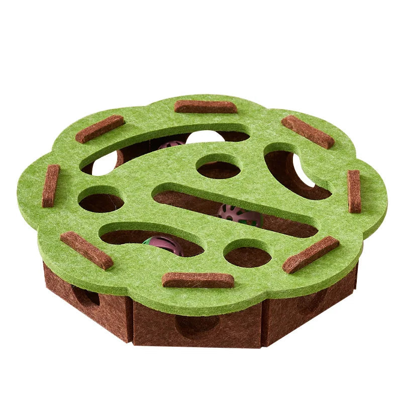 Interactive Felt Cat Puzzle Tunnel Toy
