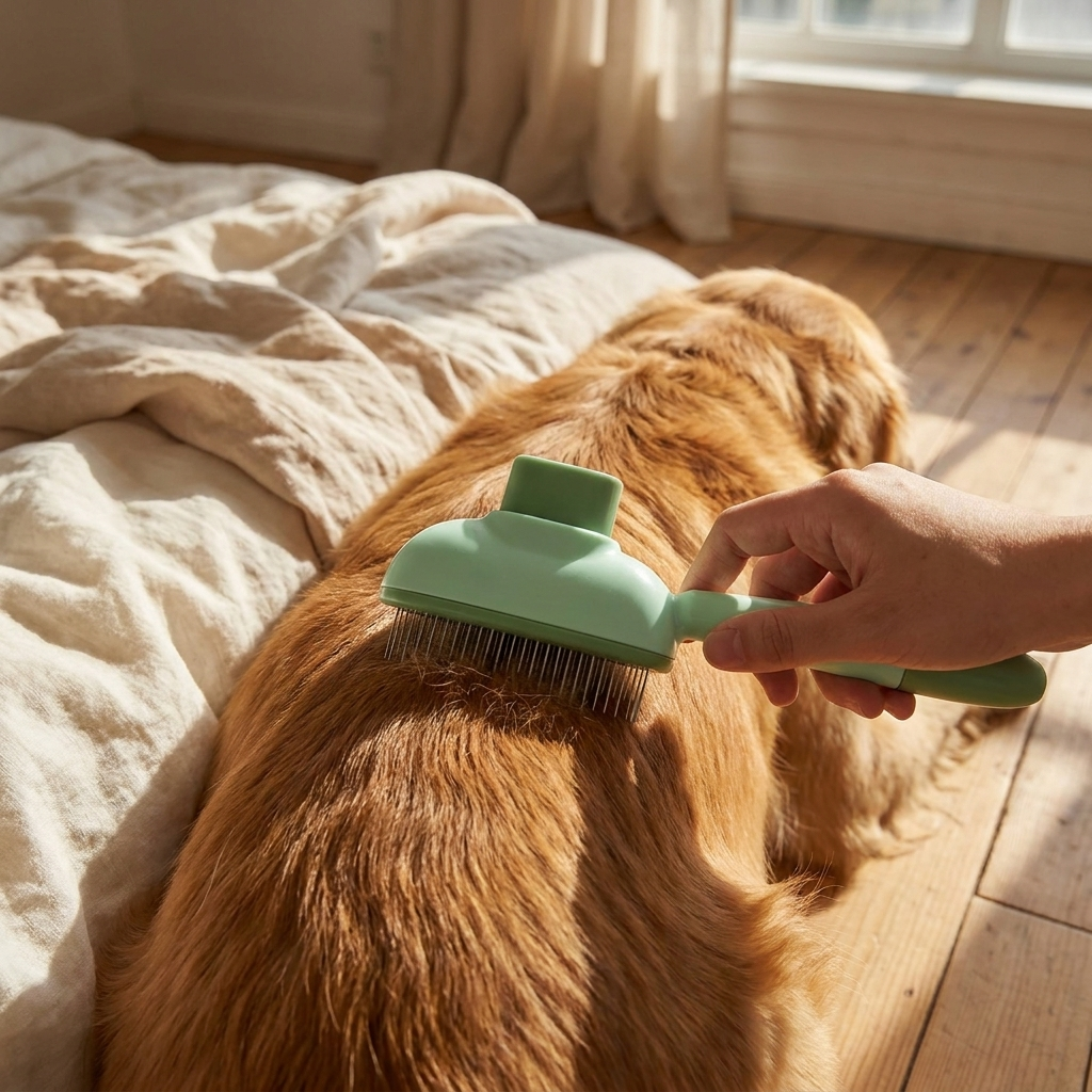 Self-Cleaning Pet Brush for Dogs & Cats