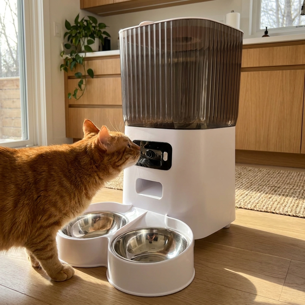 Smart Automatic Pet Feeder with Camera