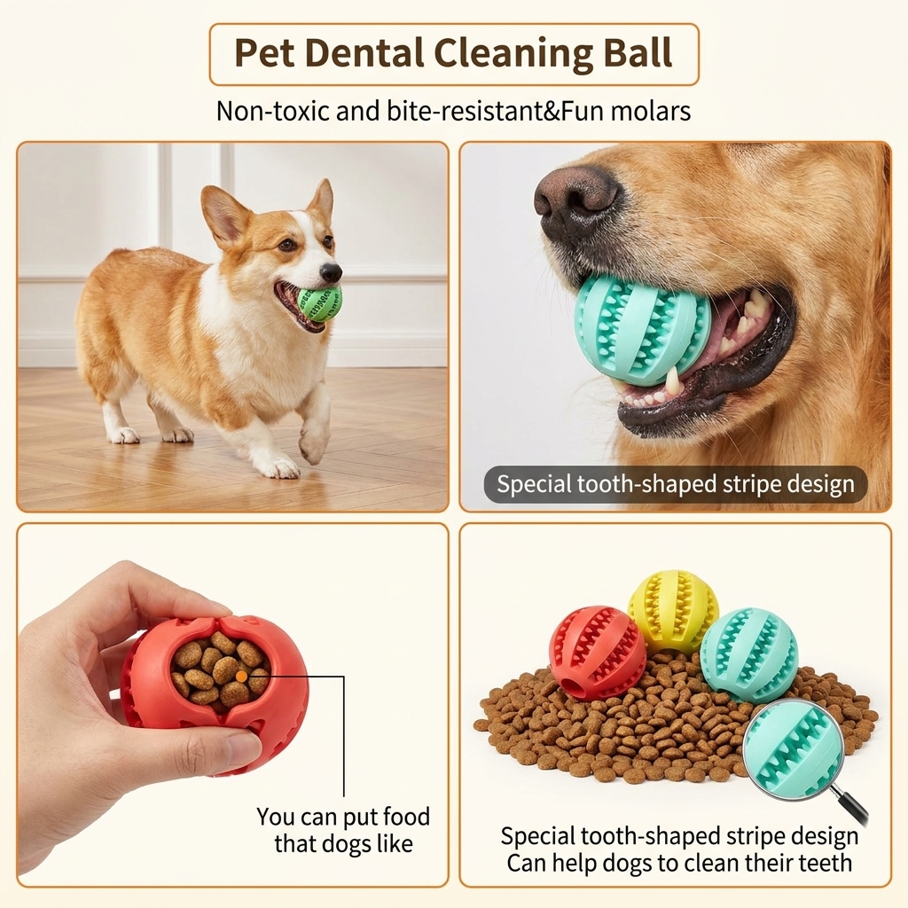 Interactive Treat Dispensing Dog Toy Ball