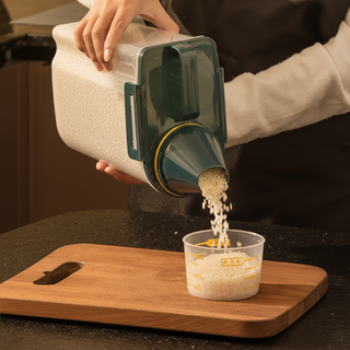 Airtight Pet Food Storage Container with Measuring Cup