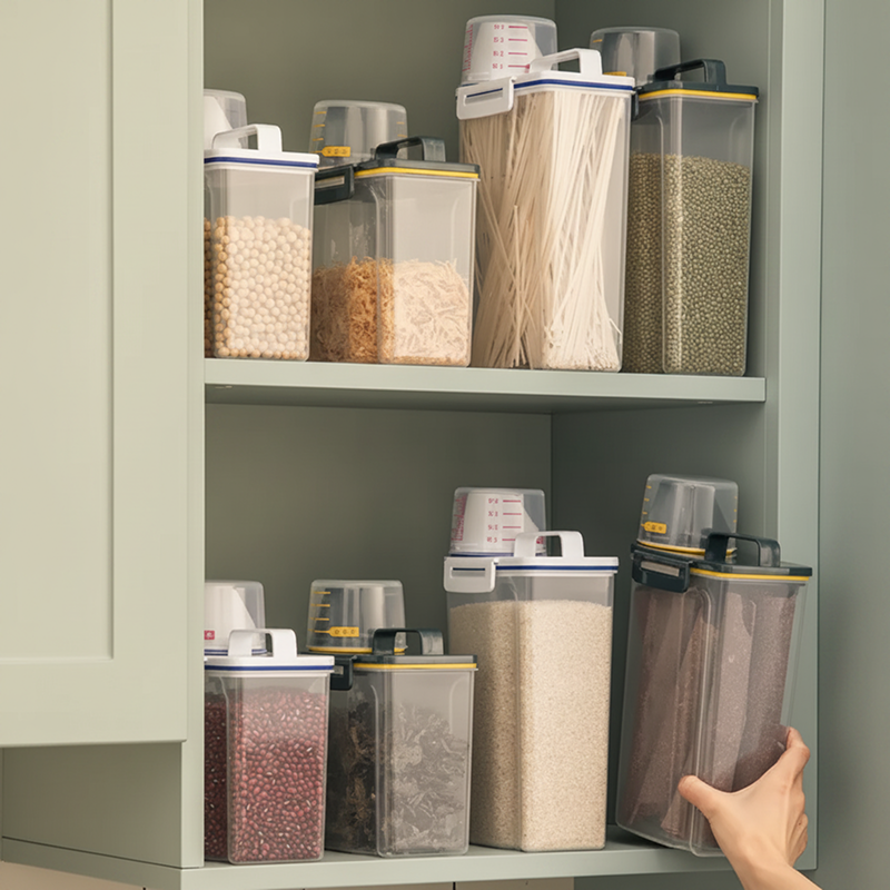 Airtight Pet Food Storage Container with Measuring Cup